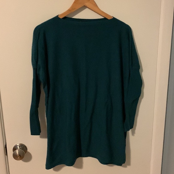 Caroline Morgan Teal Box Oversized Knit Sweater - Picture 2 of 5